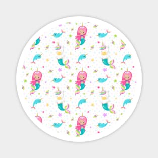 Cute Mermaid Pattern Magnet